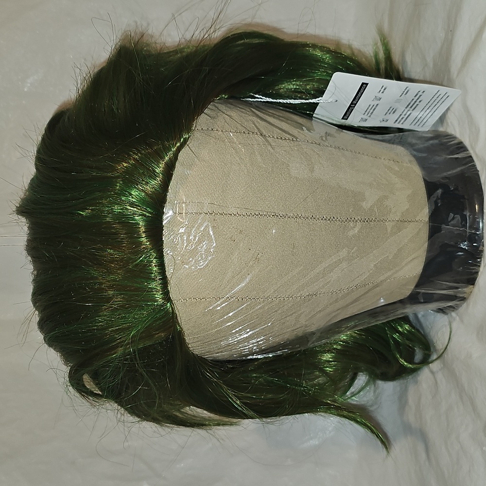 Men's Green Wig New